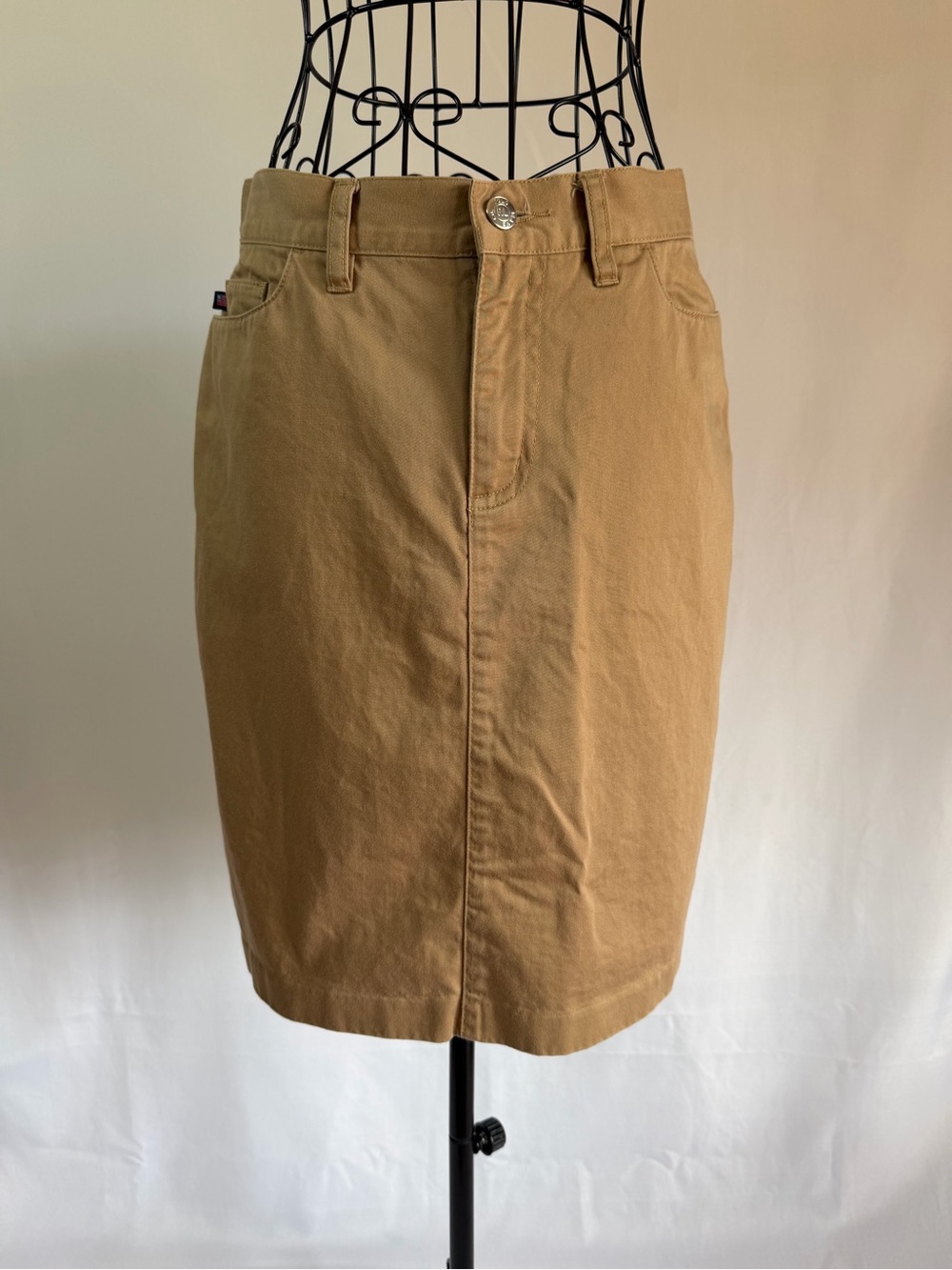Ralph Lauren Tan Cotton Pencil Skirt